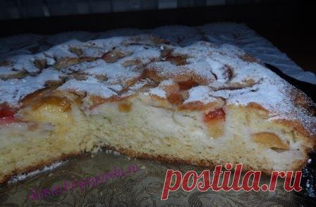 Пирог со сливами по старинному рецепту | Домашняя еда