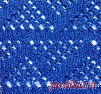 Узор спицами «Ажурные треугольники»