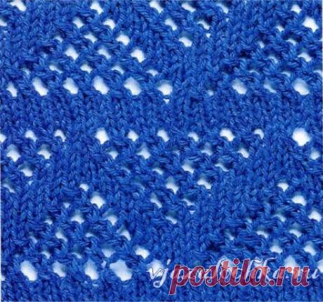 Узор спицами «Ажурные треугольники»