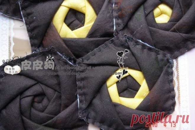 Блок-цветок.Урок лоскутного шитья 17.