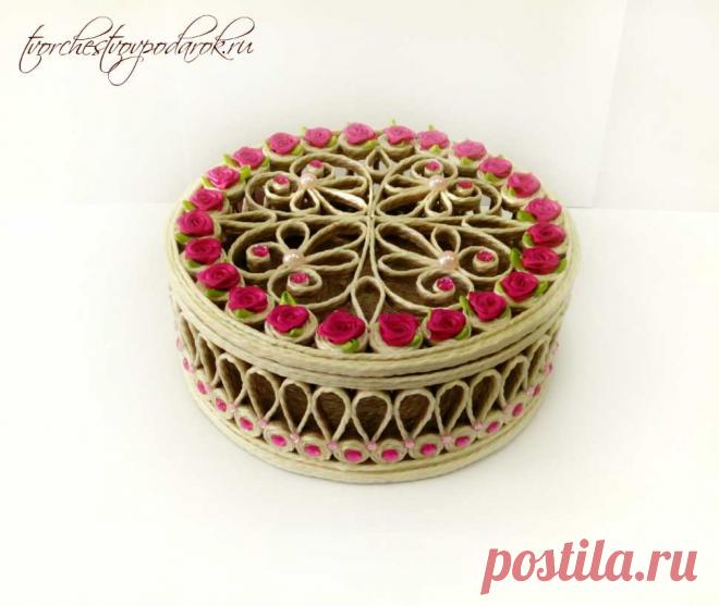 Шкатулка с цветами | Джутовая филигрань | Шкатулка из джута Шкатулка с цветами.Украшение шкатулки цветами.Джутовая филигрань мастер класс.Круглая шкатулка своими руками.Шкатулка цветок.Шкатулка из джута своими руками