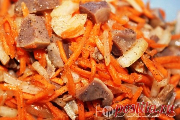 Салат из куриных желудков по-корейски - рецепт приготовления с фото
