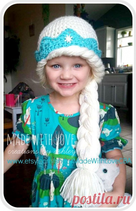 Gehäkelte Königin Elsa gefroren inspiriert Hat von MadeWithLoveCba........магазин