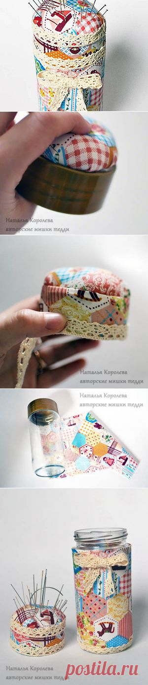 Делаем игольницу из баночки - Ярмарка Мастеров - ручная работа, handmade