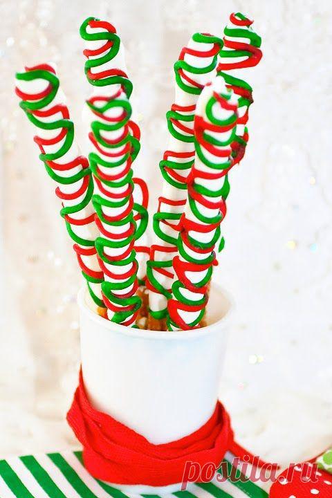 Белый шоколад ближнего крендели _ #Christmas Традиции #Holiday Продукты Подарки #Holiday Вечеринка | Коктейли безалкогольные коктейли и