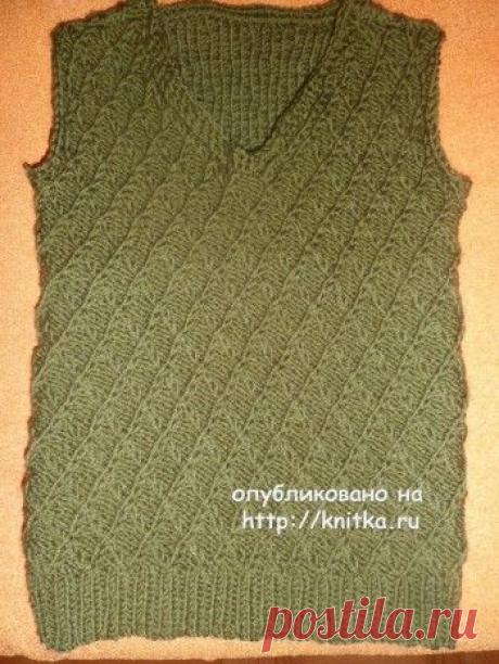 Безрукавка на спицах для мальчика с описанием и схемой вязания, Вязание для детей