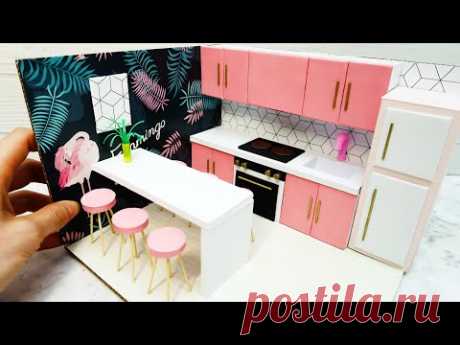 DIY Miniature Dollhouse Kitchen with Cardboard and Toothpick