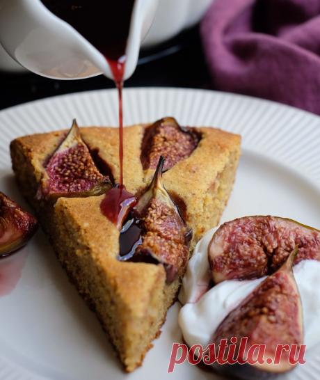 Миндальный пирог со свежим инжиром • Dolce Vita Blog