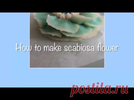 How to make scabiosa flower from korean bean paste
