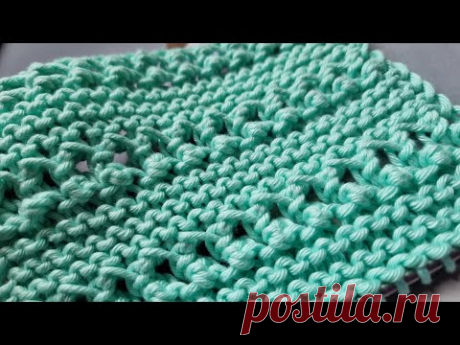 Секционный фоновый узор спицами🧶knitting pattern.