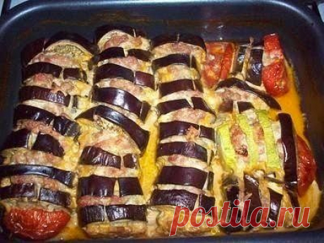 Жан-баклажан запеченный с фаршем