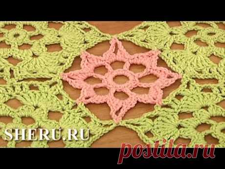 Crochet Octagon Tutorial  17 часть 2 из 3 Полотно из шестиугольных мотивов