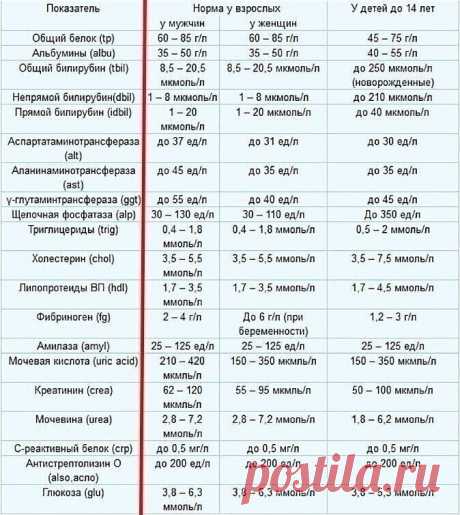 Нормы биохимического анализа крови, вдруг пригодится!