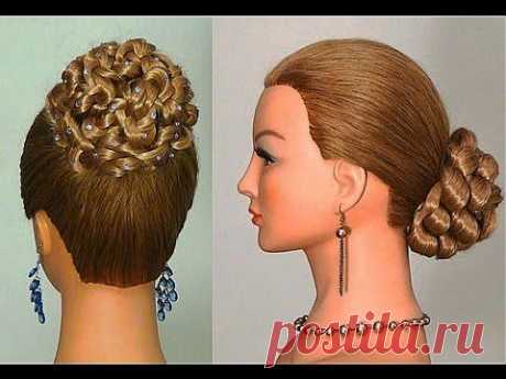 Прическа с накладными прядями! Hairstyle with extensions! - YouTube