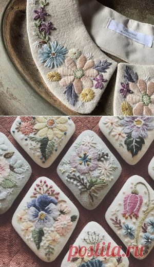 Невыносимая нежность бытия: японская мастерица украшает аксессуары вышивкой и превращает их в идеальные образчики женственности | Журнал Ярмарки Мастеров