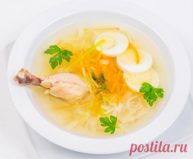 Суп лапша с куриной ножкой