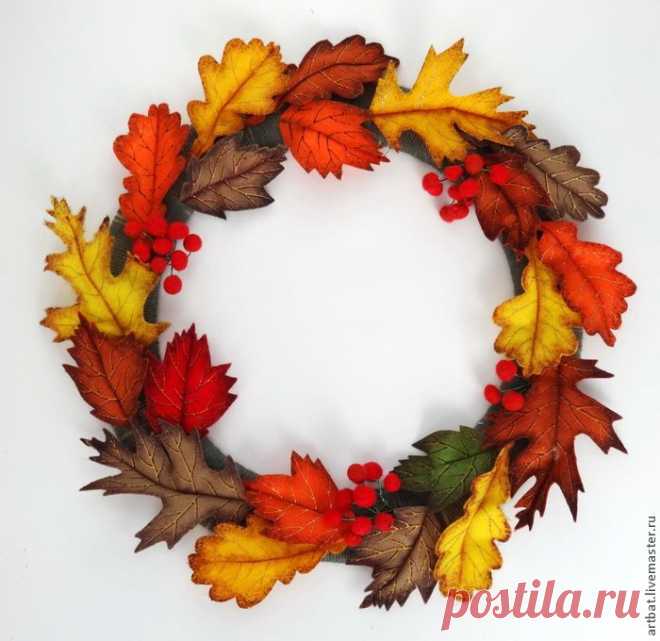 Создаем осенний венок без валяния - Ярмарка Мастеров - ручная работа, handmade
