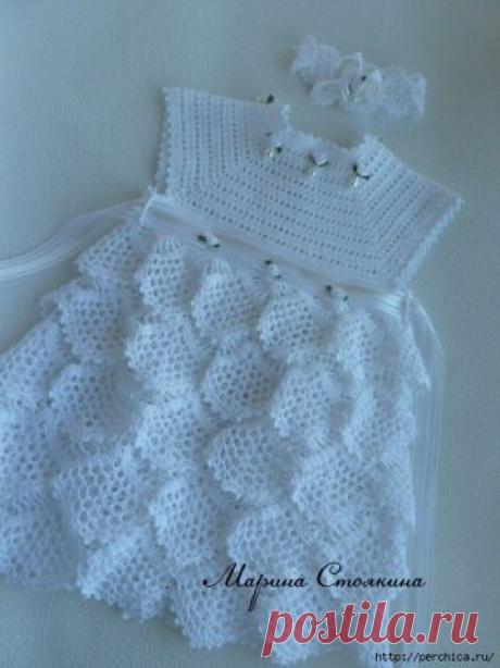 САРАФАНЧИК для КУКОЛКИ-ВНУЧКИ или ДОЧКИ! / Вязание крючком / Детская одежда крючком. Схемы
