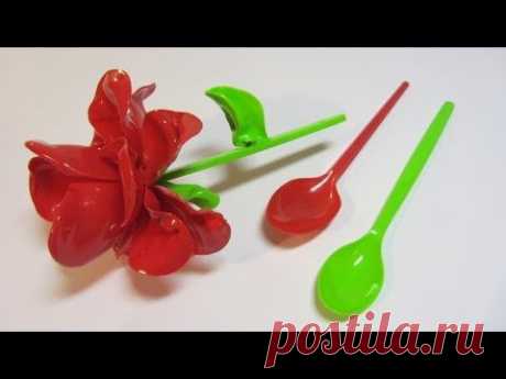 Tutorial: Plastic flowers. Flores de plástico. - YouTube