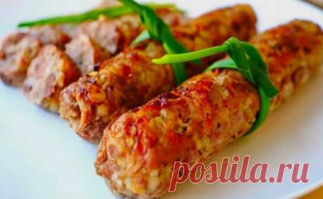 Кулинарная книга : Очень вкусная домашняя колбаска в духовке и без оболочки