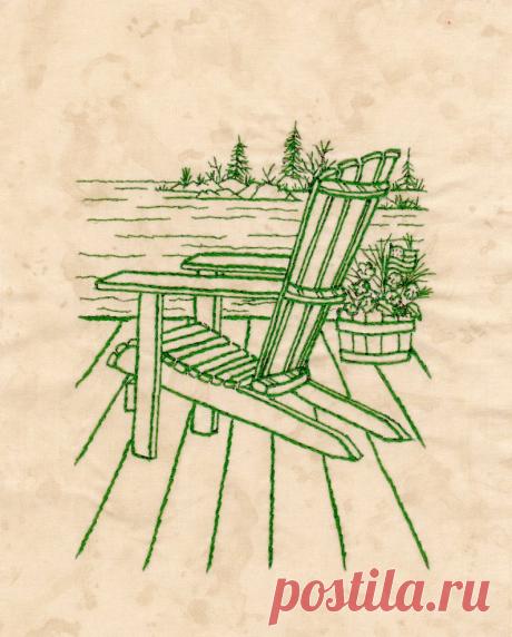 Northwoods Memories Quilt Pattern 12 Redwork Hand Embroidery | Etsy