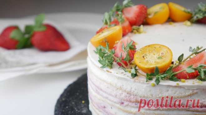 Блинный торт с маскарпоне и клубникой | Школа кондитерского искусства