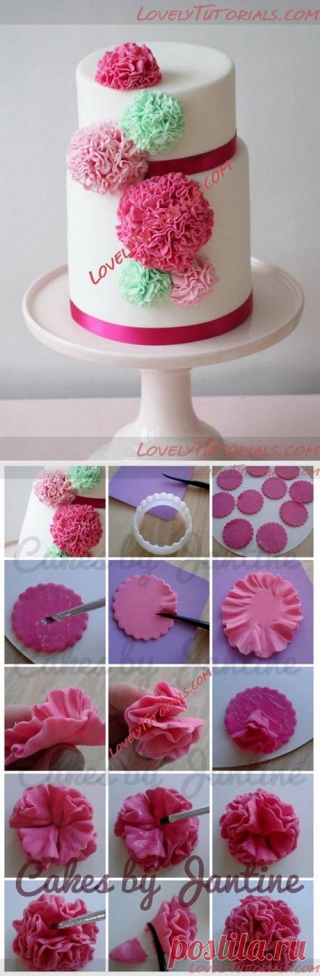 Как слепить сахарные помпончики -[TUTORIAL] How to make a sugar pom pom - Мастер-классы по украшению тортов Cake Decorating Tutorials (How To's) Tortas Paso a Paso