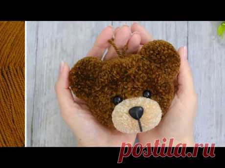 🐻 Чудесный Мишка из Помпонов 🧶Игрушки из Помпонов Легко и Быстро