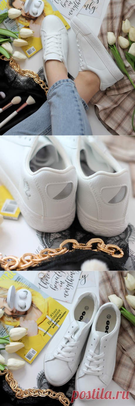 Заказала белые кеды из искусственной кожи на AliExpress, мой отзыв