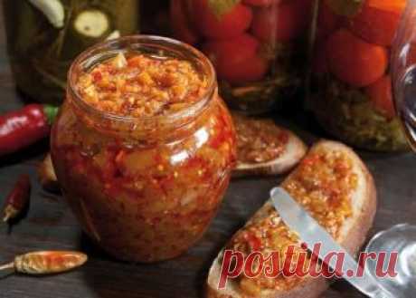 Баклажанная икра. Пальчики оближешь! От такой икры трудно оторваться!