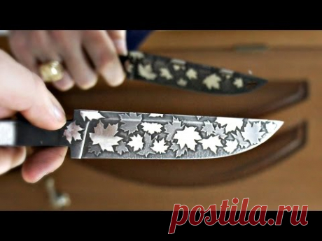 Травление рисунка на клинке