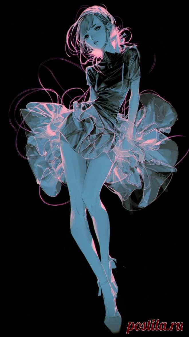 Неоновая мода: захватывающий аниме-портрет с яркими деталями и футуристическим стилем. Картинка из нейронной сети Миджорни - Midjourney примеры промтов - Форум ИИ о нейросетях - Yes Ai