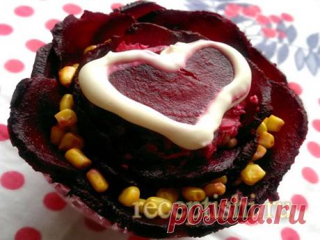 Салат из свеклы Цветок любви | Кулинарные рецепты с фото на Рецептыши.ру