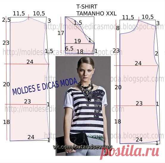 Выкройка женской футболки (Шитье и крой) — Журнал Вдохновение Рукодельницы