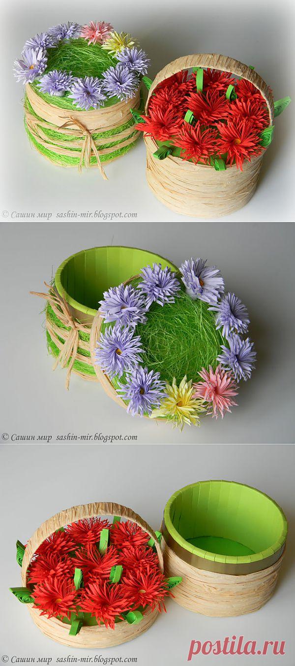 Корзинки из бобин от скотча | СВОИМИ РУКАМИ