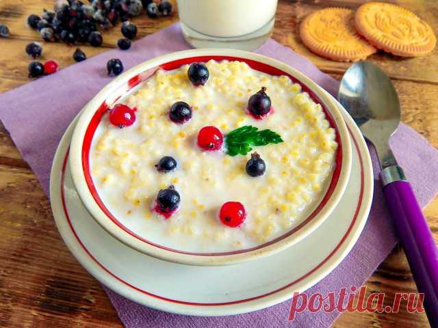 Пшенная каша на молоке в мультиварке рецепт фото пошагово и видео - 1000.menu