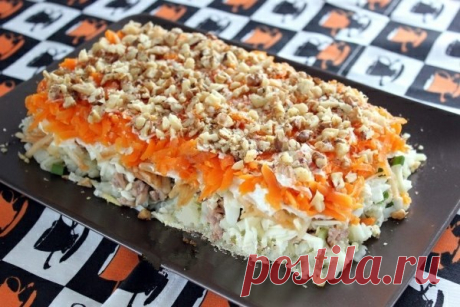 Вкусные рецепты: Салат с печенью трески