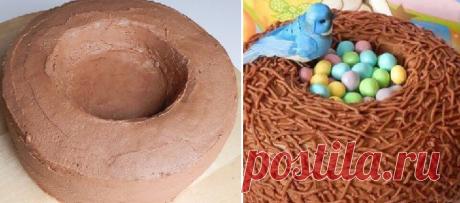 2 яйца, мука, сахар, какао, лимон и несколько кулинарных приемов…Настоящее пасхальное чудо, от которого придут все в восторг! Необычный, очень красивый и вкусный кулич в виде гнездышка станет прекрасным украшением каждого стола, приятно удивит и порадует ваших близких. Приготовить его не сложно!    Ингред