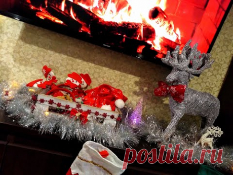 Новогодний ящик для праздничного реквезита.Украшаем дом к Новому году!
