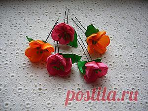 Делаем нежный цветок из атласной ленты - Ярмарка Мастеров - ручная работа, handmade