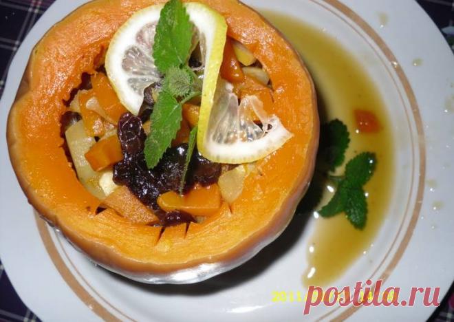 Готовим в микроволновке. тыква, фаршированная Автор рецепта Валентина - Cookpad