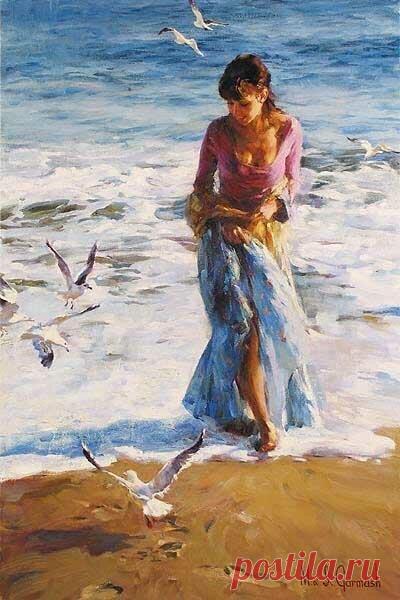 ОНА О МОРЕ ДУМАЛА С ЛЮБОВЬЮ. – ЖИВОПИСЬ. ИСКУССТВО ХУДОЖНИКОВ ВСЕГО МИРА., пользователь Лора К. | Группы Мой Мир