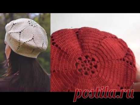 Берет крючком  Как связать и рассчитать берет Ч1  beret knitted