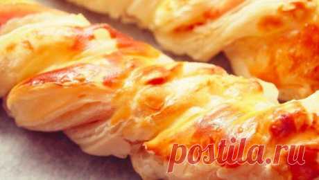 Слоёные косички с курицей и сыром | Четыре вкуса