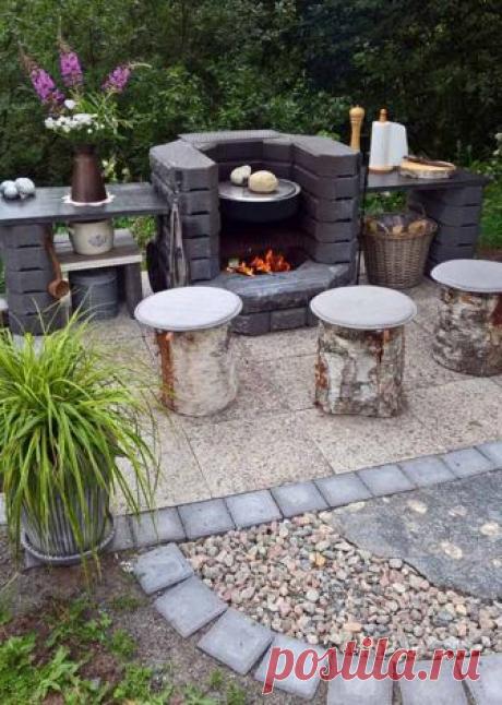 Постройте на своем участке жаровню из кирпича, которая лучше любого мангала