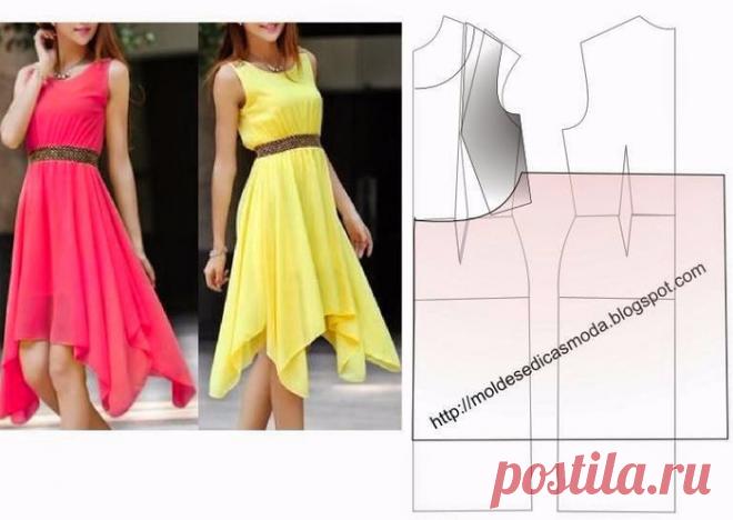 Летние платья и сарафаны с простыми выкройками. Большая подборка