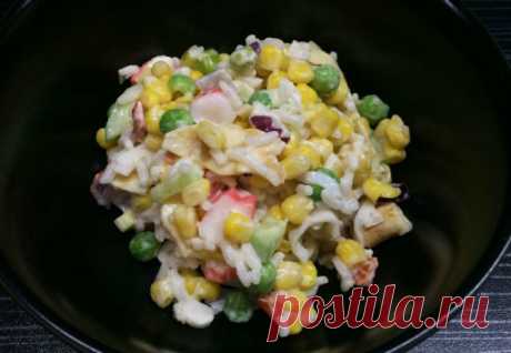 Крабовый салат из замороженной овощной смеси: готовим за три минуты - Steak Lovers - медиаплатформа МирТесен