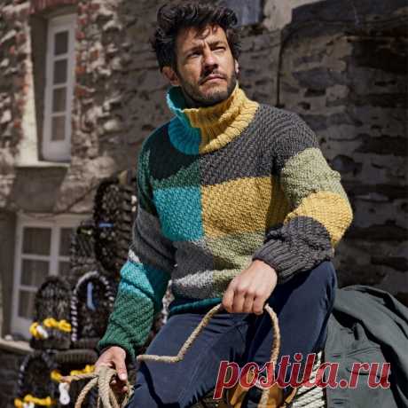 Вяжем стильный мужской свитер!
