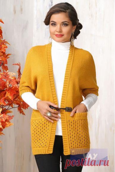 Женская :: Вязаные жакеты :: Стильный жакет (1183)
