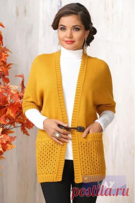 Женская :: Вязаные жакеты :: Стильный жакет (1183)